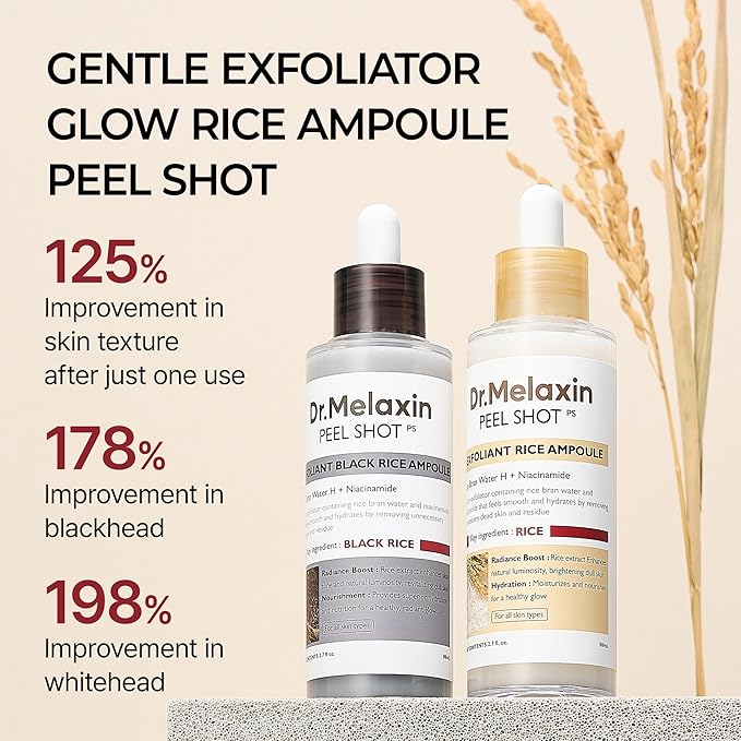 Glow Rice Peel Ampoule-Soft Rice Peeling Scrub